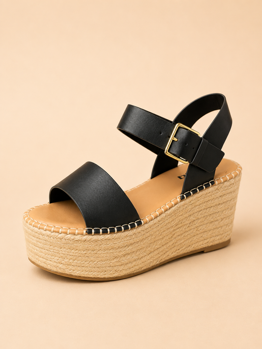 NERITZA BLACK SANDALS