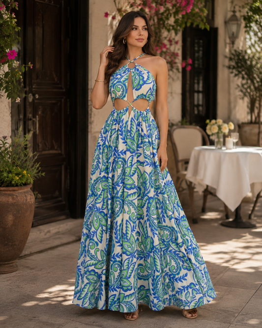 RUSENDY PRINT MAXI DRESS