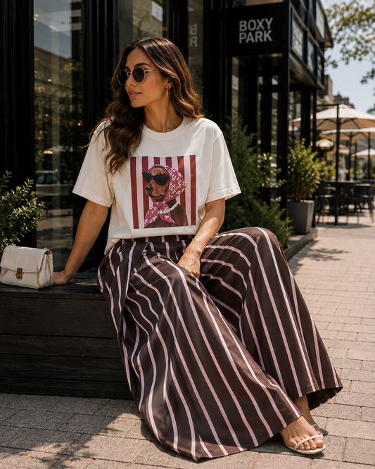 CORALIA STRIPE PALAZZO PANTS
