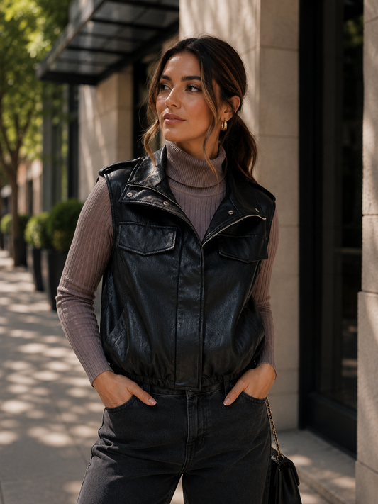 ASLIE LEATHER VEST