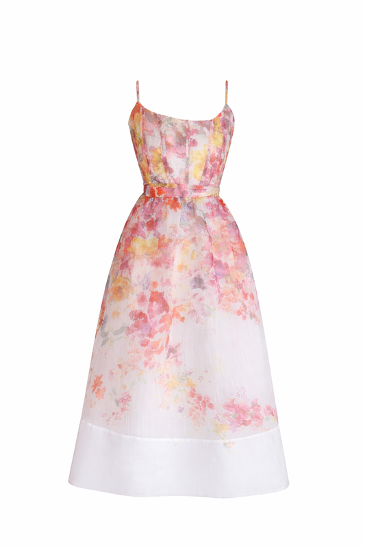 KARELY PRINT MIDI DRESS