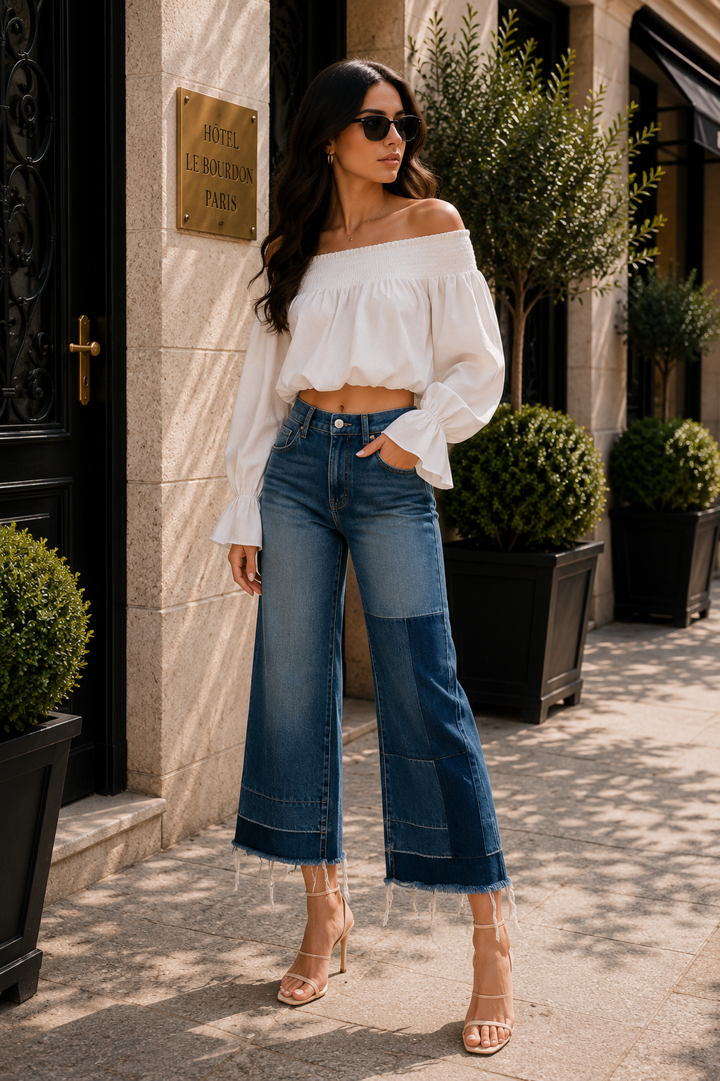 CINDY MIDI-RISE JEANS