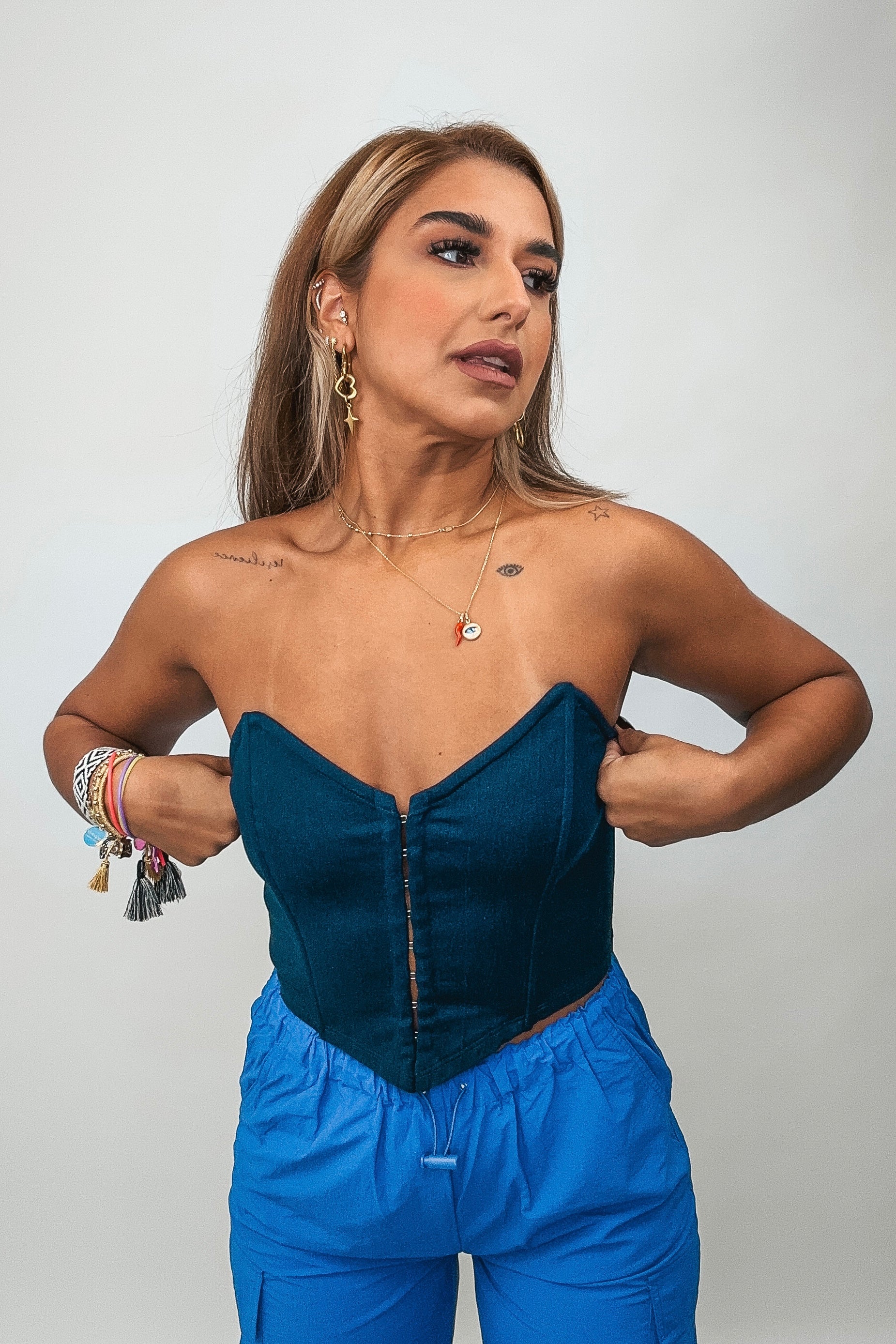 LINDA DENIM TOP