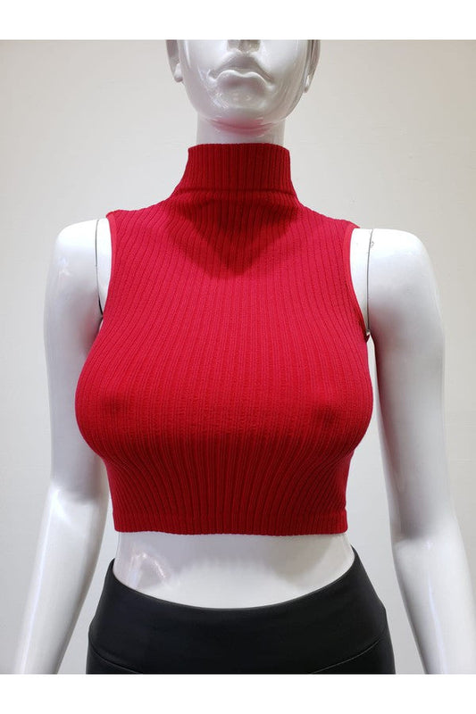 LOGAN RED CROP TOP