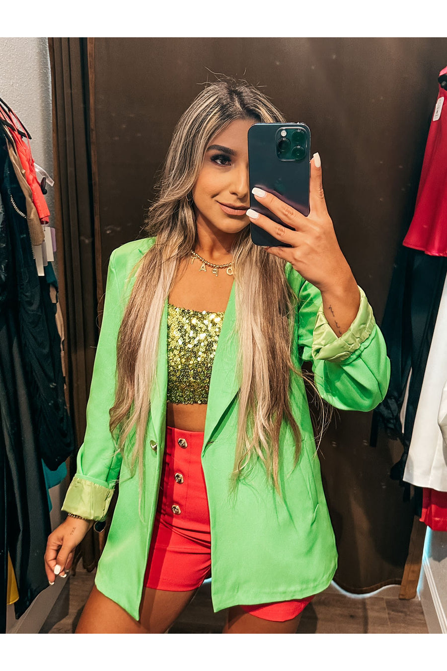 DIANA GREEN CROP TOP